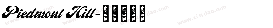Piedmont Hill字体转换